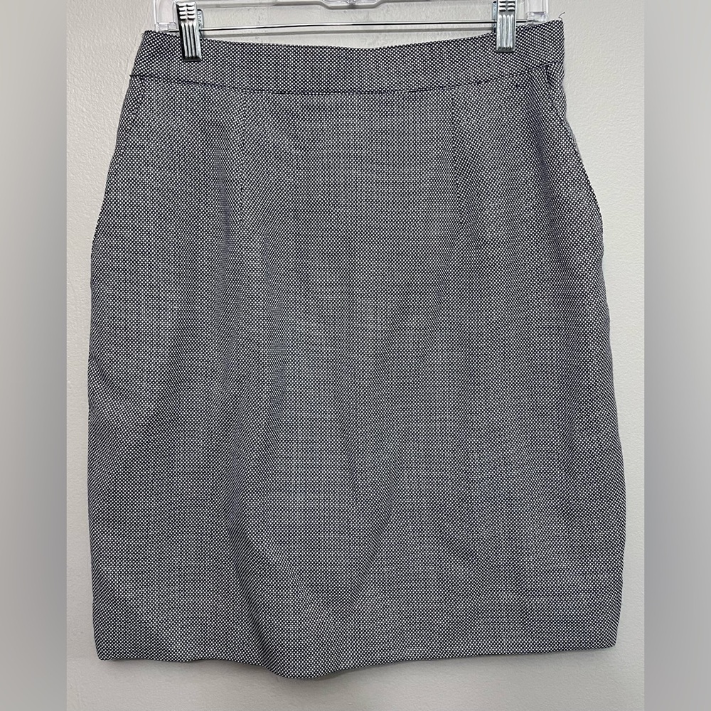 VTG Classic Original Hawksley & Wight Wool Navy & White Skirt Size 12